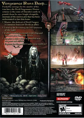 Castlevania - Curse of Darkness box cover back